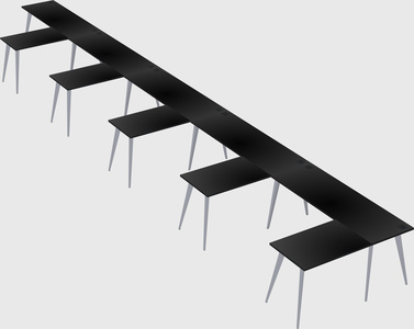 Modern l-shaped office desk