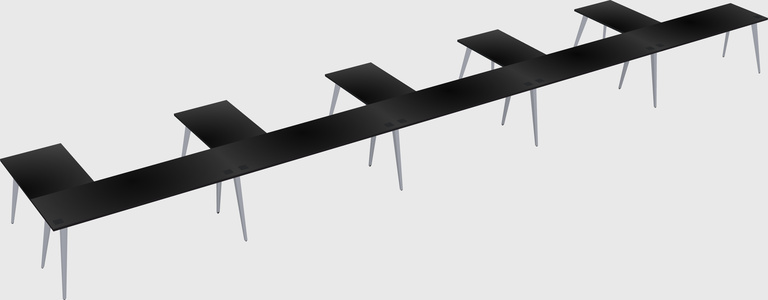 Modern l-shaped office desk