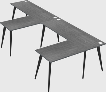 Modern l-shaped office desk