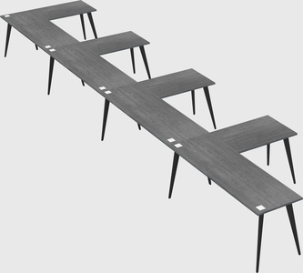Modern l-shaped office desk