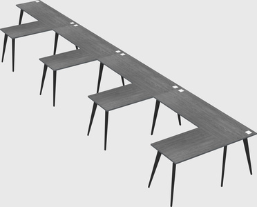 Modern l-shaped office desk