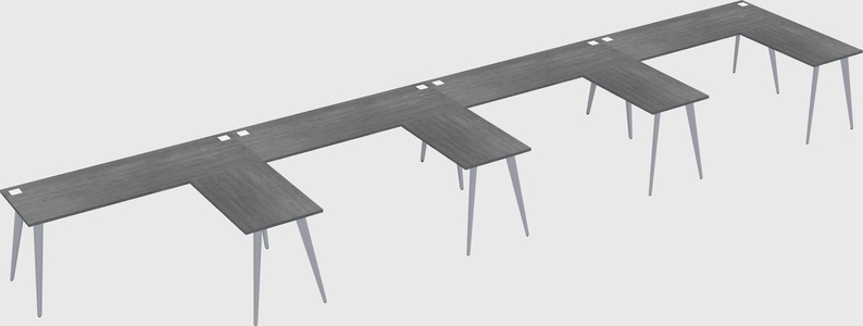 Modern l-shaped office desk
