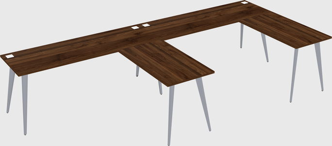 Modern l-shaped office desk