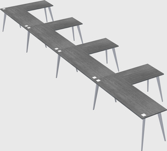 Modern l-shaped office desk