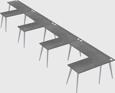 Modern l-shaped office desk