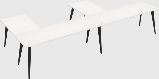 Modern l-shaped office desk