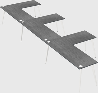 Modern l-shaped office desk
