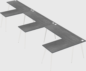 Modern l-shaped office desk
