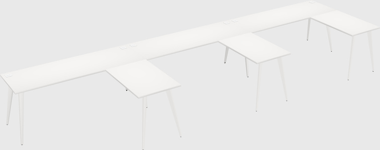 Modern l-shaped office desk