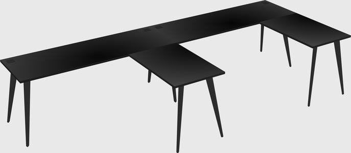 Modern l-shaped office desk