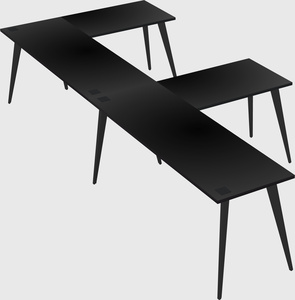 Modern l-shaped office desk