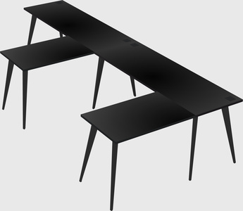 Modern l-shaped office desk
