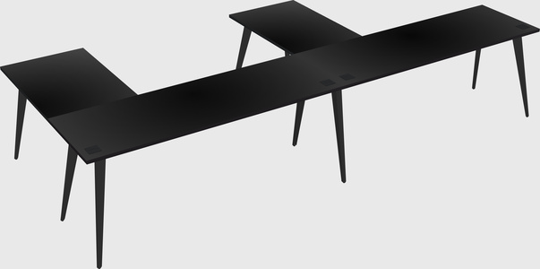 Modern l-shaped office desk