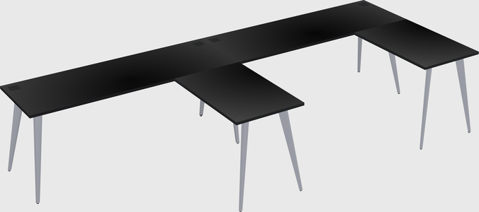 Modern l-shaped office desk