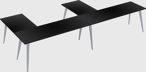 Modern l-shaped office desk