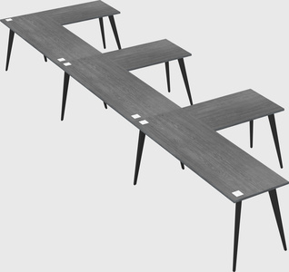 Modern l-shaped office desk