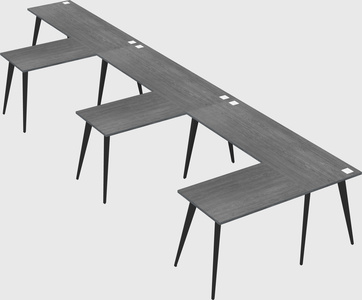 Modern l-shaped office desk