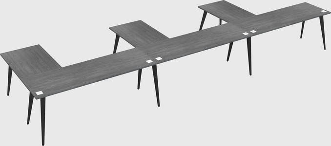Modern l-shaped office desk