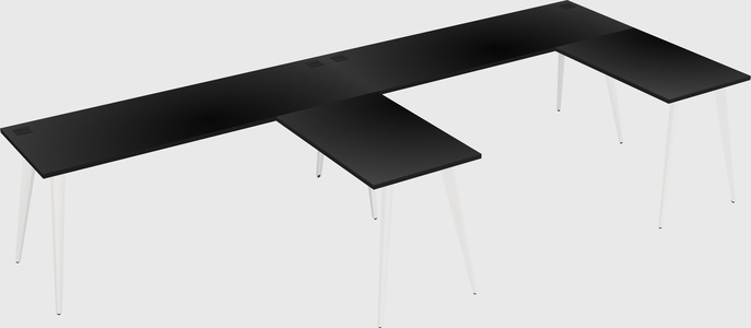 Modern l-shaped office desk