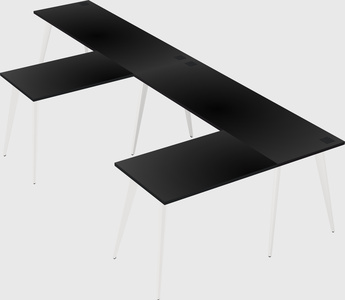 Modern l-shaped office desk