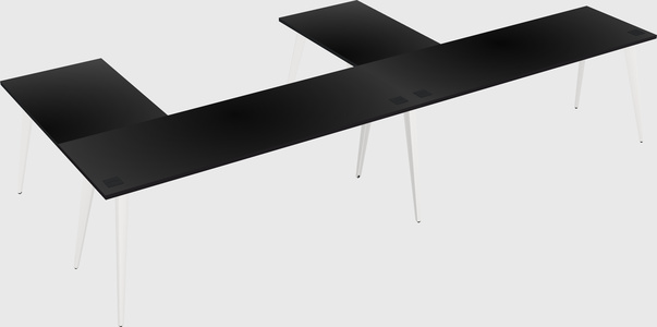Modern l-shaped office desk