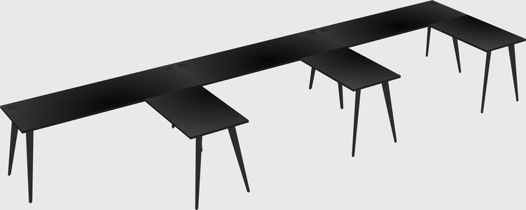 Modern l-shaped office desk