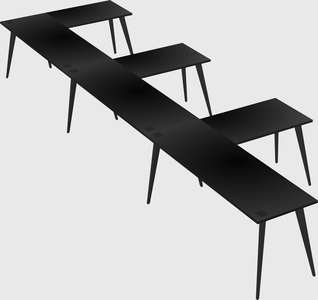Modern l-shaped office desk