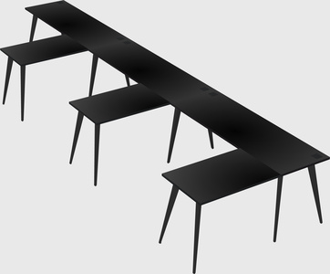 Modern l-shaped office desk