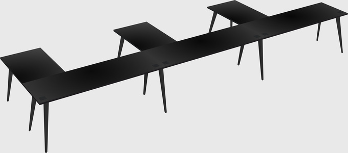 Modern l-shaped office desk