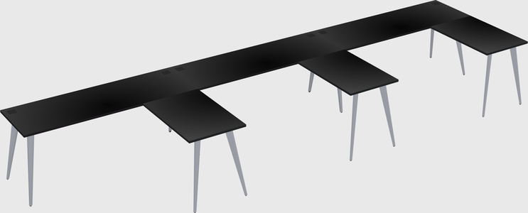 Modern l-shaped office desk
