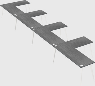 Modern l-shaped office desk