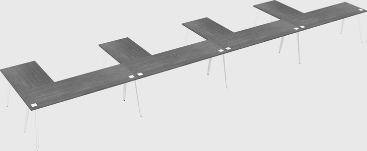 Modern l-shaped office desk