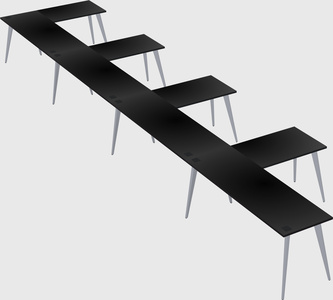 Modern l-shaped office desk