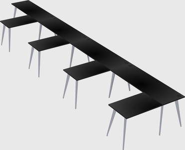 Modern l-shaped office desk
