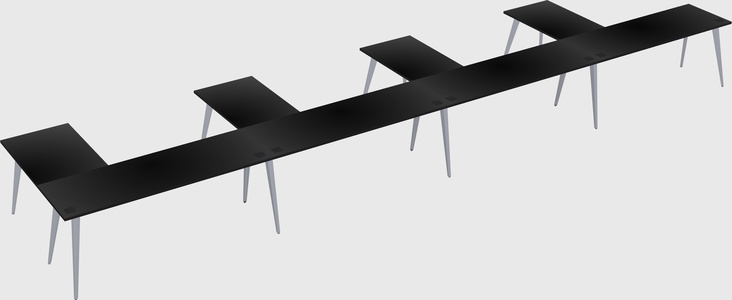 Modern l-shaped office desk