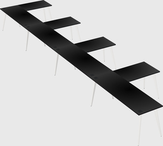 Modern l-shaped office desk