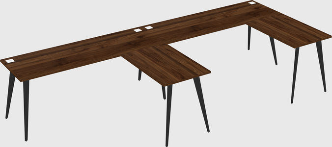 Modern l-shaped office desk