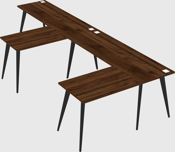 Modern l-shaped office desk