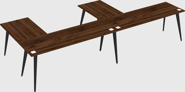 Modern l-shaped office desk
