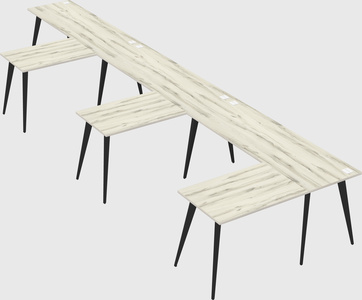 Modern l-shaped office desk
