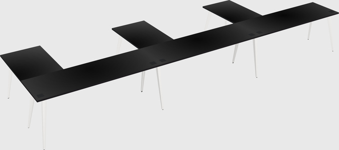 Modern l-shaped office desk