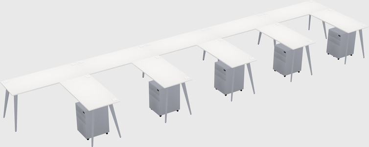 Modern L-shaped Office Desk