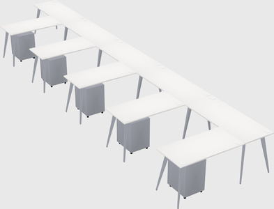 Modern l-shaped office desk