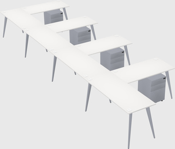 Modern l-shaped office desk