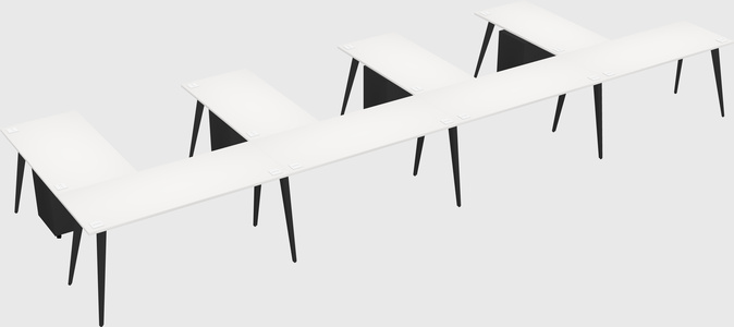 Modern l-shaped office desk