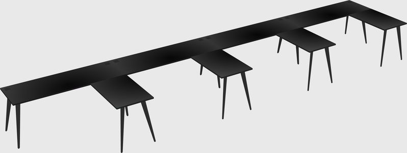 Modern l-shaped office desk