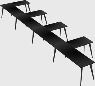 Modern l-shaped office desk