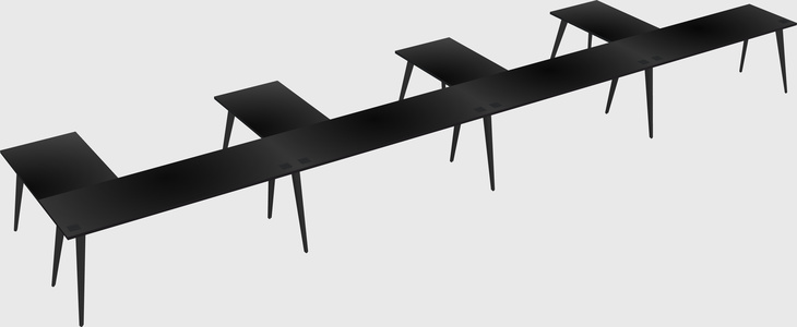 Modern l-shaped office desk