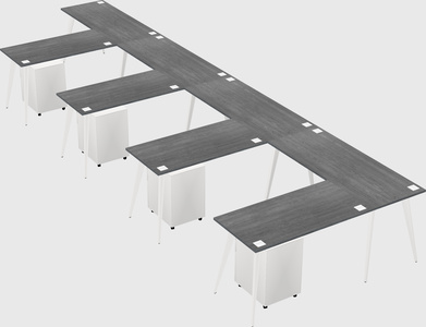 Modern l-shaped office desk