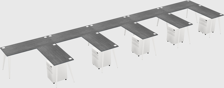 Modern L-shaped Office Desk